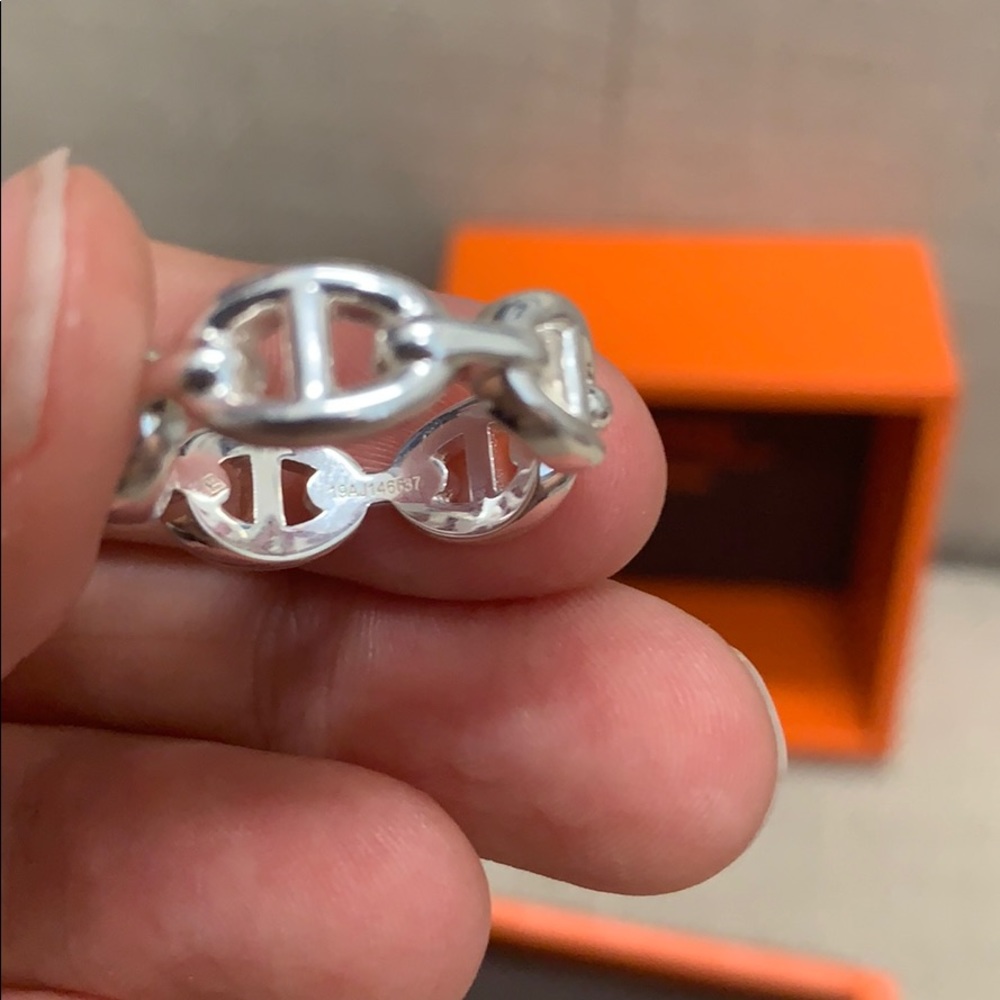 Brand New Chain D Ancre Small Silver Ring - Picture 4 of 6